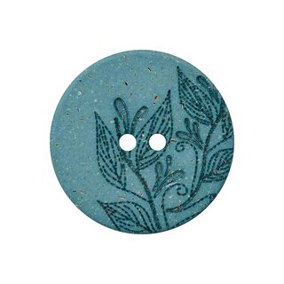 Bouton polyester/chanvre 2 trous Recyclé – menthe, 