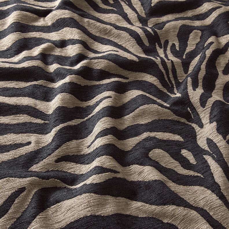 Tissu de revêtement Jacquard Zèbre – kaki/noir, image number 2