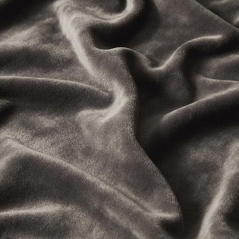 Velours stretch Tissu Nicki – gris,  image number 2