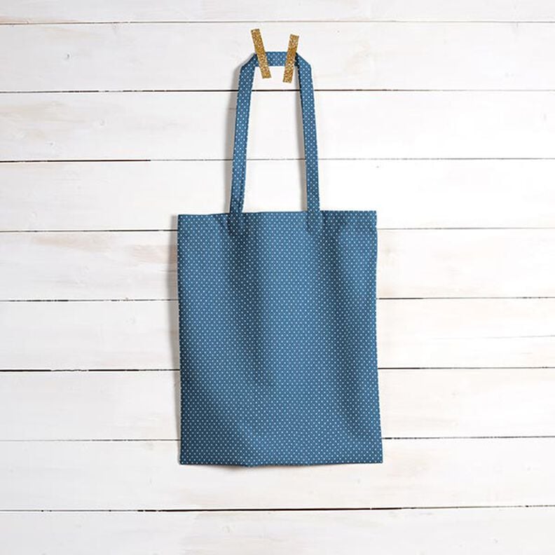 Coton enduit petits pois – bleu jean,  image number 7