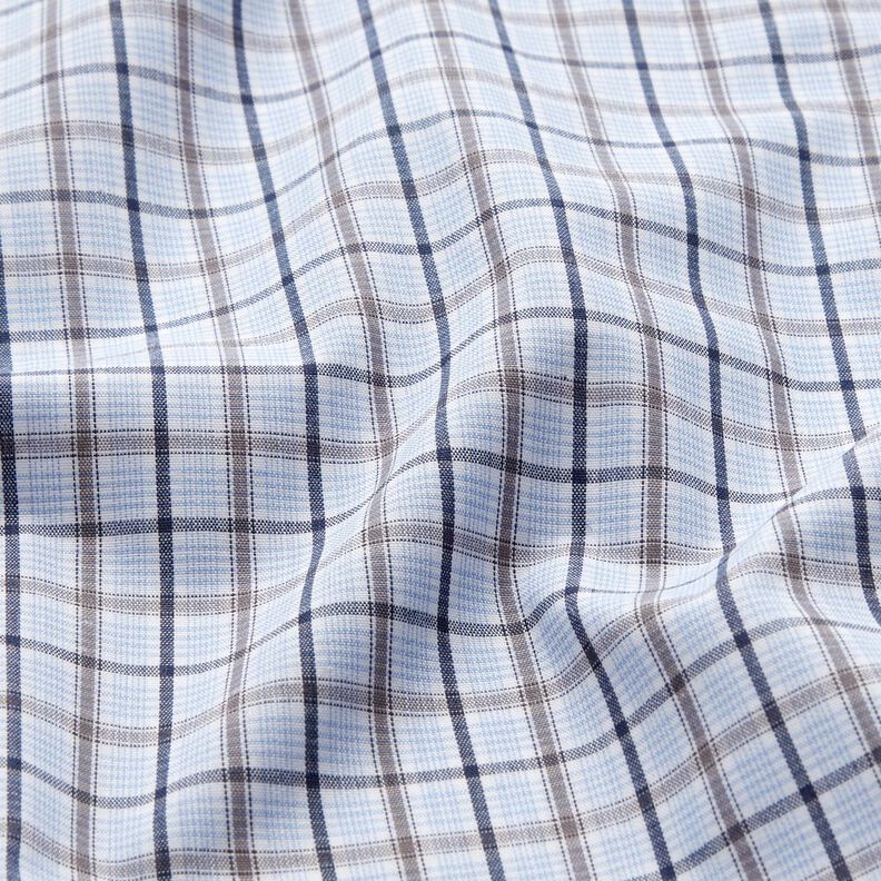 Tissu pour chemise à carreaux classiques – bleu clair/bleu marine, image number 2