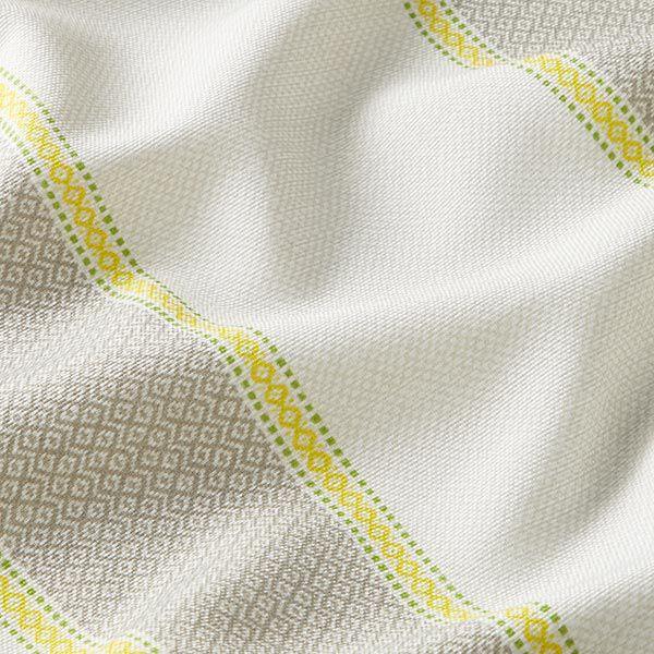 Tissu d’extérieur Canvas Rayures – gris/jaune, image number 2