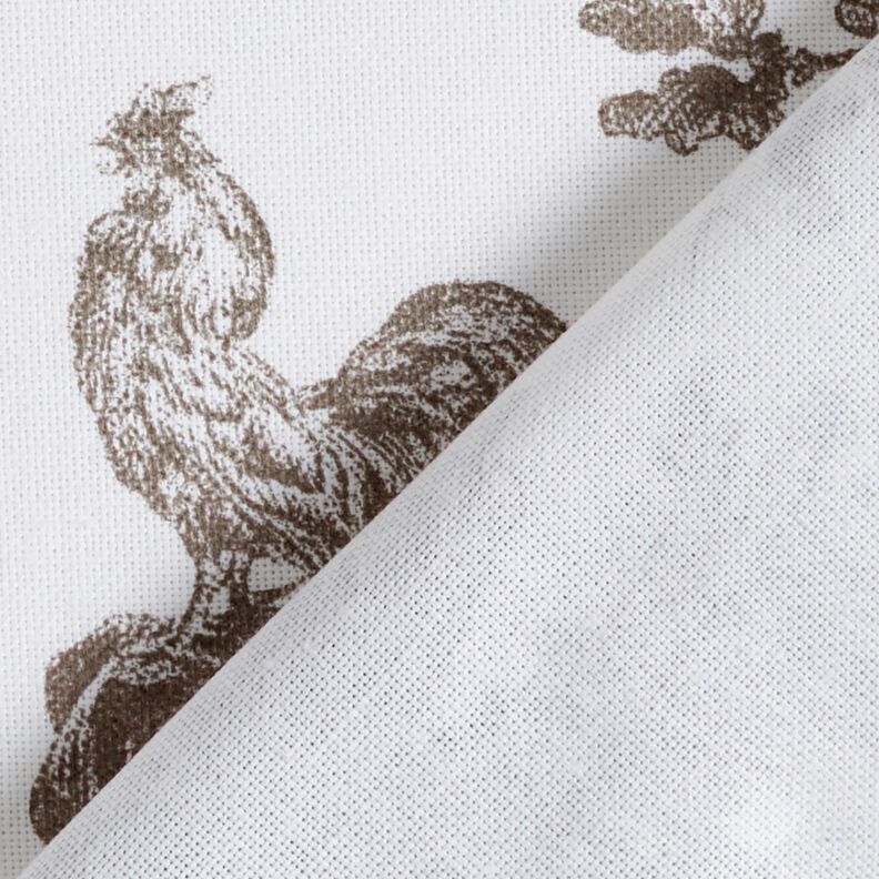 Tissu de décoration Semi-panama Joyeux danseurs 280 cm – taupe/blanc,  image number 4
