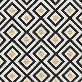 Tissu décoratif Jacquard Losanges Art Déco – écru/or, 