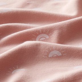Jersey coton Coucher de soleil – vieux rose clair, 