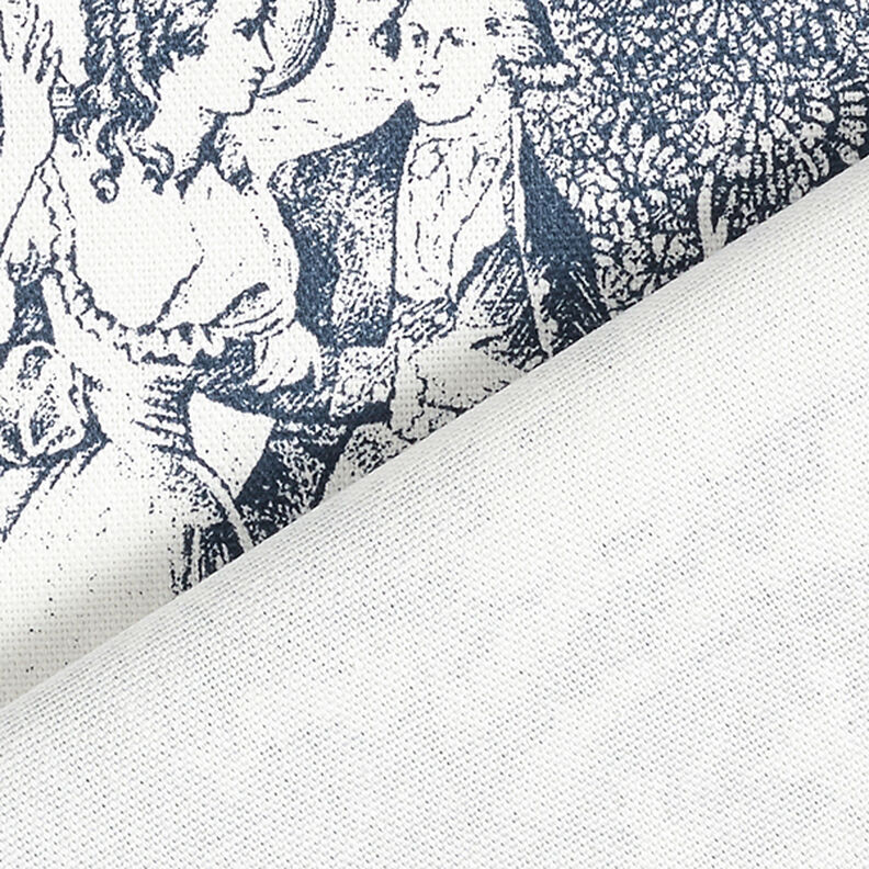 Tissu de décoration Semi-panama Toile de Jour – bleu marine/écru,  image number 5