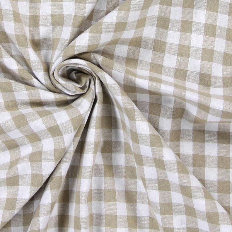 Tissu en coton Vichy à carreaux 1 cm – anémone/blanc,  image number 2