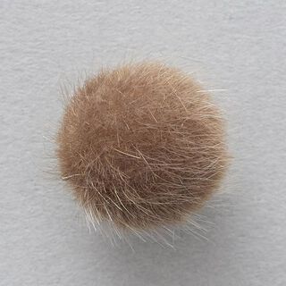 Bouton à queue Pompon [  Ø15 mm ] – marron moyen, 