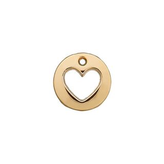 Pièce décor métalliqueative Cœur [ Ø 12 mm ] – or métallique, 