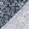 Mélange viscose lin Fleurs esquissées – bleu nuit/blanc,  thumbnail number 4