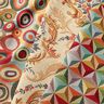 Tissu de décoration Gobelin Cercles colorés – beige clair/carmin,  thumbnail number 5