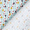 Tissu en coton Cretonne mini-triangles – bleu aqua/blanc,  thumbnail number 4