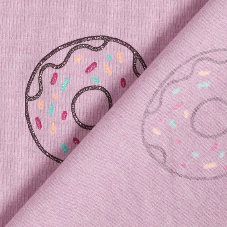 Jersey coton Donuts pailletés | by Poppy – violet pastel,  image number 4