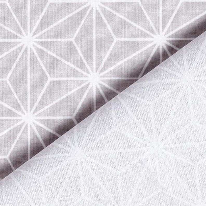 Tissu en coton Cretonne Étoiles japonaises Asanoha – gris,  image number 5