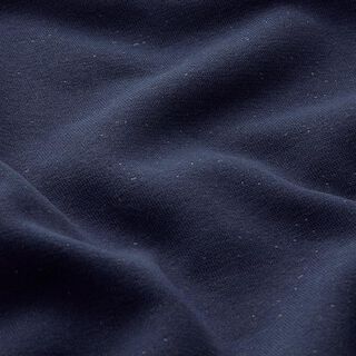 Sweatshirt gratté uni Lurex – bleu marine/argent, 