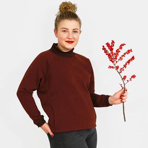 Pull chauve-souris avec poche ventrale et col montant FRAU BETTI | Patron prêt à découper | XS-XXL, 