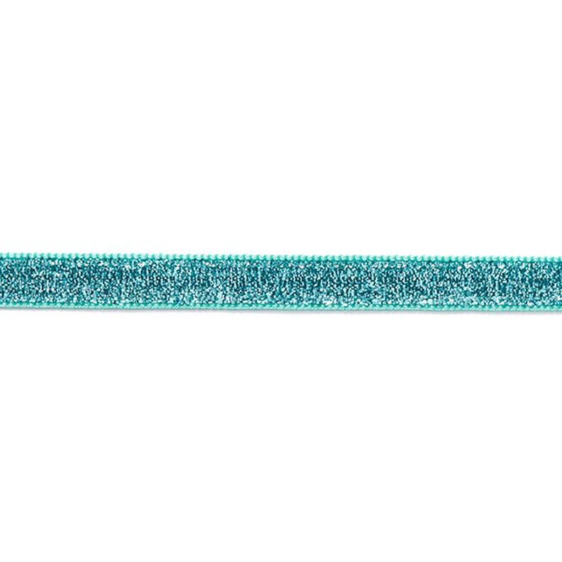 Ruban de velours Métallique [10 mm] – bleu aqua,  image number 2