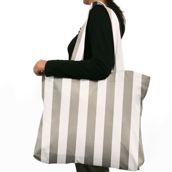 Sergé en coton Rayures 2 – gris/blanc, image number 4