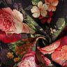 Tissu de décoration Gobelin bouquets de fleurs – noir/terre cuite,  thumbnail number 3