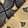 Tissu de décoration Jacquard petits éventails – noir/or,  thumbnail number 5