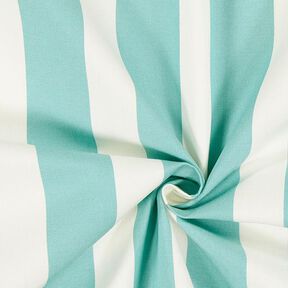 Tissu d’extérieur Acrisol Listado – écru/turquoise, 