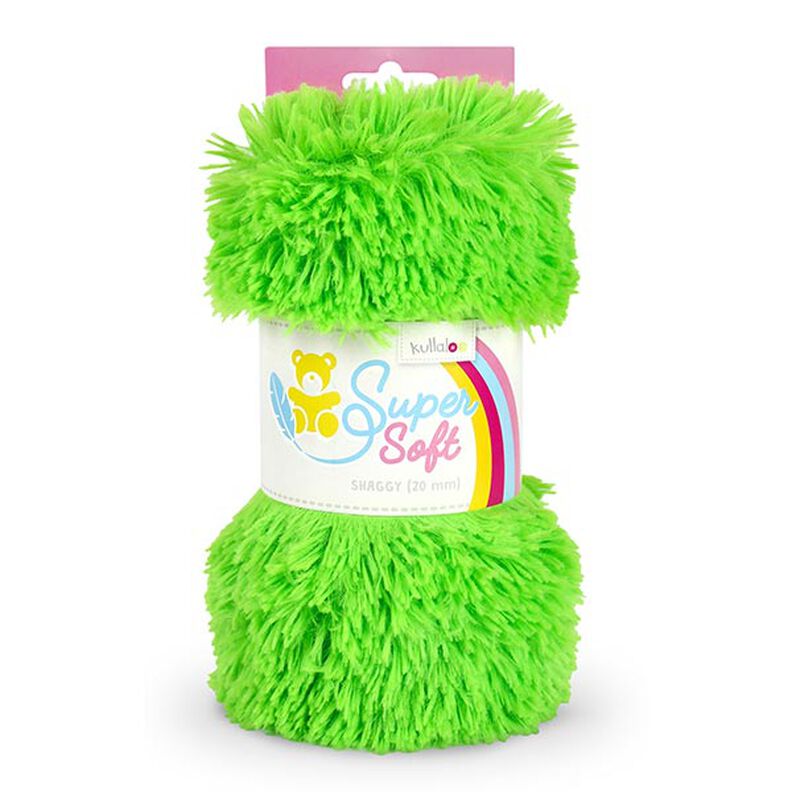 Peluche poilue SHAGGY [1 M x 0,75 M | Poil : 20 mm] - vert néon | Kullaloo,  image number 1