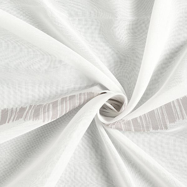 Tissu pour voilages Voile Rayures délicates 295 cm – gris soie/ivoire,  image number 3