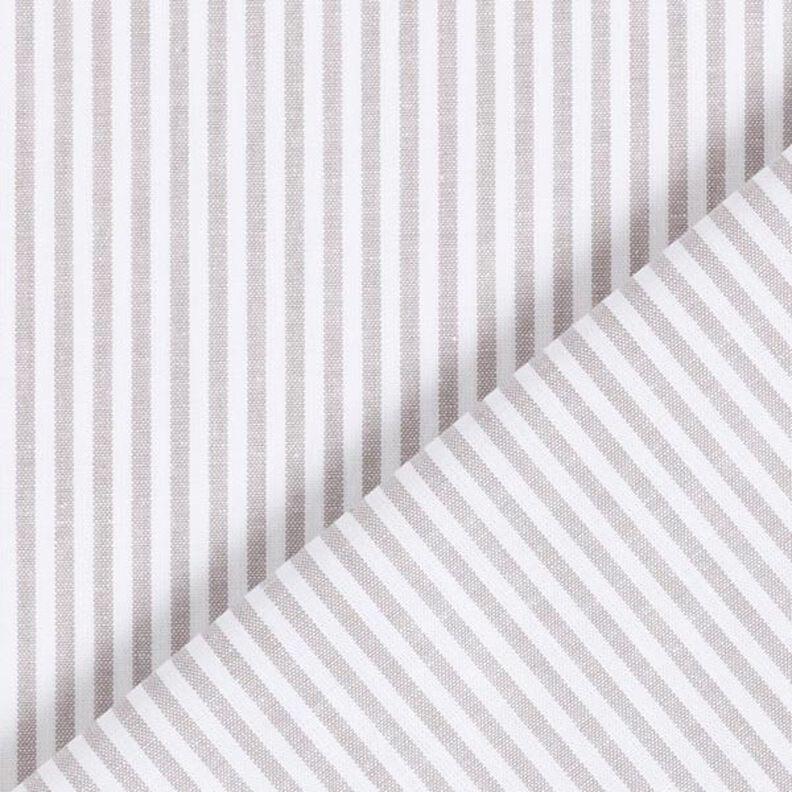 Popeline coton Rayures, teints en fil – gris/blanc,  image number 6