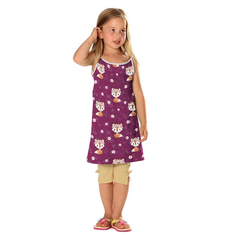 Jersey coton Renard et fleurs | Glitzerpüppi – raisin/orange pêche,  image number 6