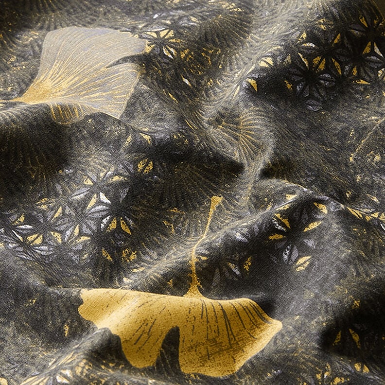 Tissu en coton Cretonne Ginkgo – moutarde,  image number 2