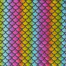 Jersey feuilles Écailles de sirène arc-en-ciel – noir/mélange de couleurs,  thumbnail number 1