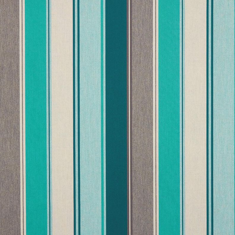 Tissu d’extérieur Canvas Rayures mixtes – sapin bleu/greige,  image number 1