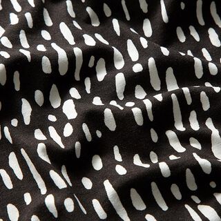 Jersey viscose pois gouttes – noir/blanc, 