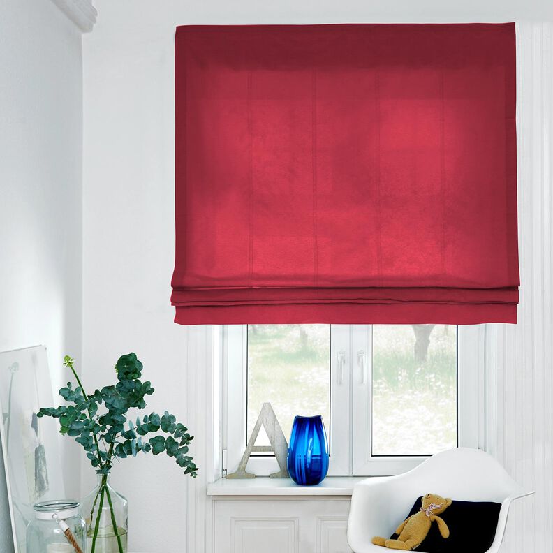 Pur lin lourd Uni – rouge foncé,  image number 5