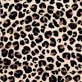 French Terry Sweat d’été petit imprimé léopard Impression numérique | Poppy Fabrics – beige, 