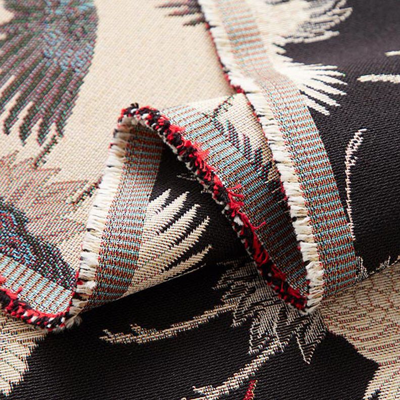 Tissu de décoration Gobelin grues – noir/blanc, image number 3