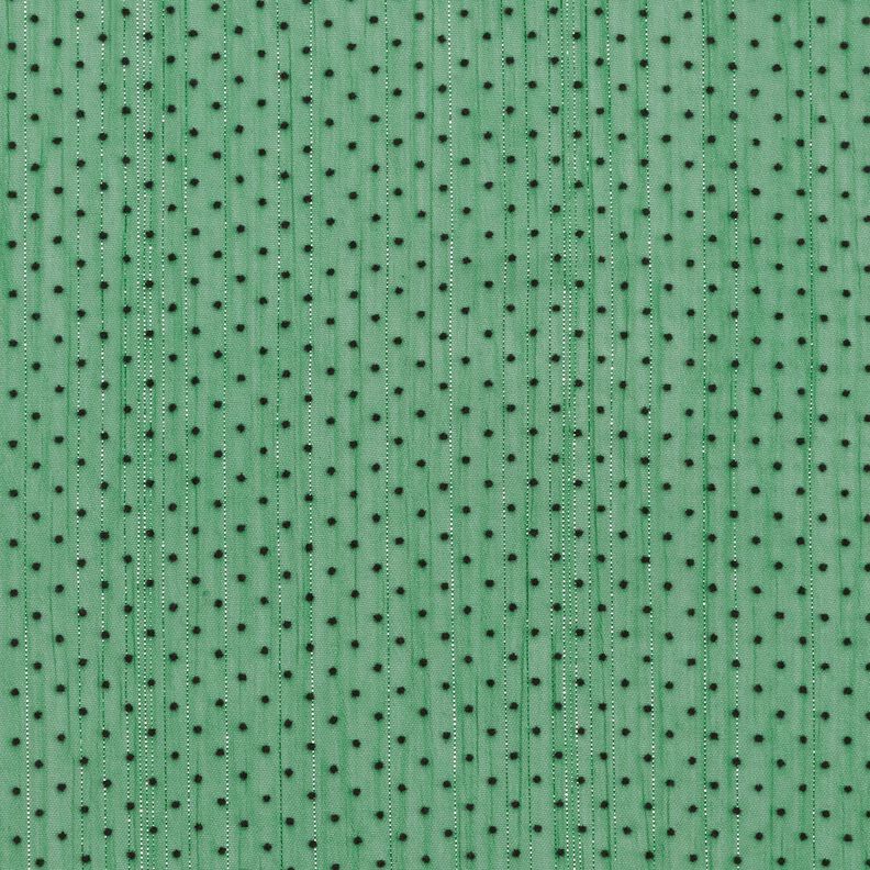 Mousseline Rayures et pois paillet&eacute;s &ndash; vert,  image number 1
