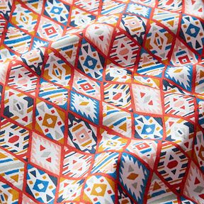 Tissu en coton Cretonne Ethnique – carmin, 