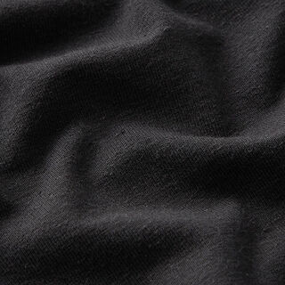 Jersey mélange coton lin uni – noir, 