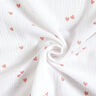 Tissu double gaze de coton Cœurs parsemés – blanc/or rose,  thumbnail number 3