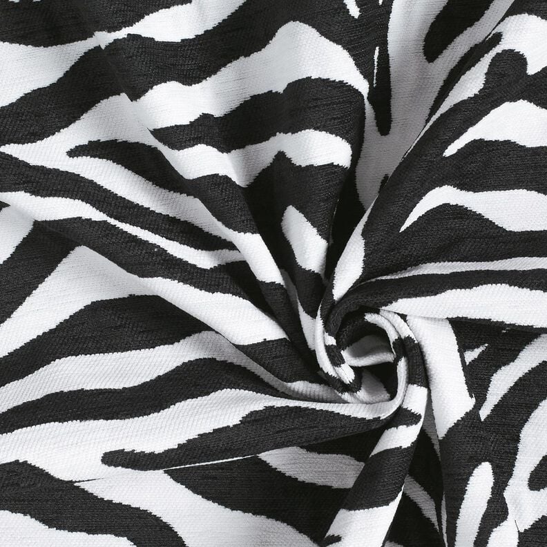 Tissu de revêtement Jacquard Zèbre – blanc/noir,  image number 3