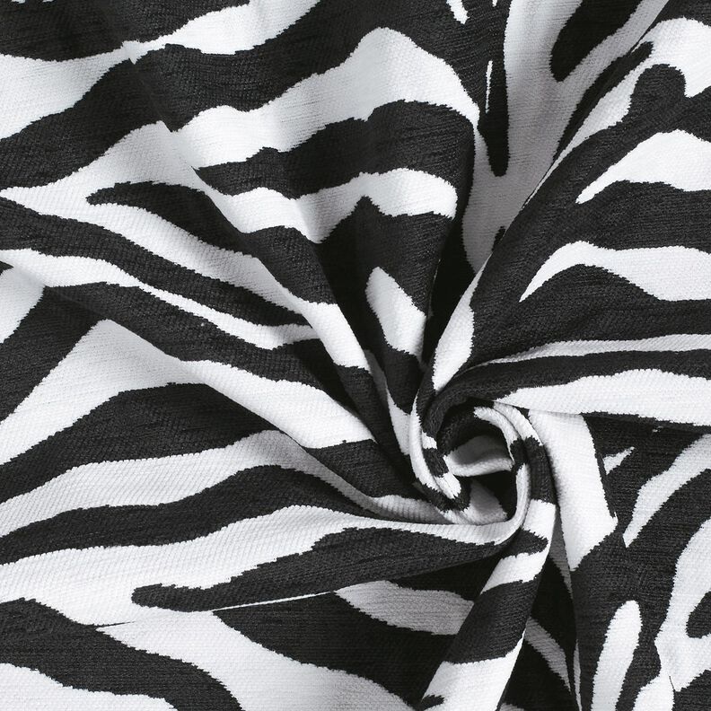 Tissu de revêtement Jacquard Zèbre – blanc/noir, image number 3