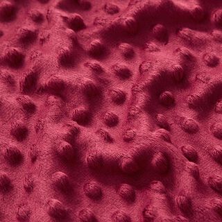 Polaire douillet points en relief – rouge bordeaux, 