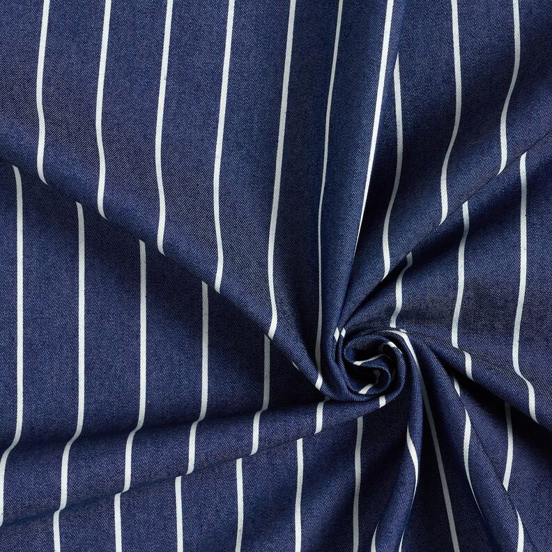 Chambray rayures – bleu marine/écru,  image number 3