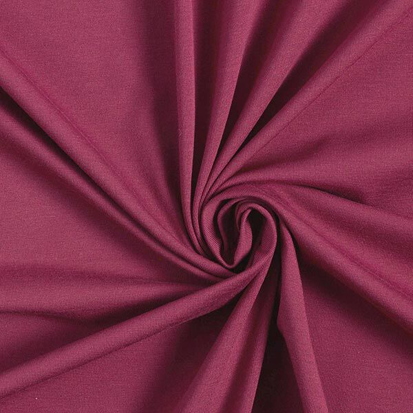 Jersey coton Medium uni – rouge bordeaux,  image number 1