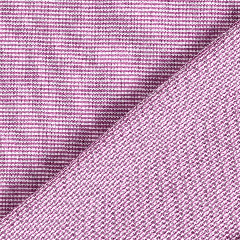 Bordures Tissu tubulaire à fines rayures – lilas rouge/blanc,  image number 3