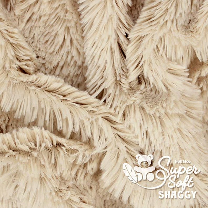 Peluche à poils longs SHAGGY [1 M X 0,75 M | Flor: 20 MM] - beige clair | Kullaloo,  image number 4