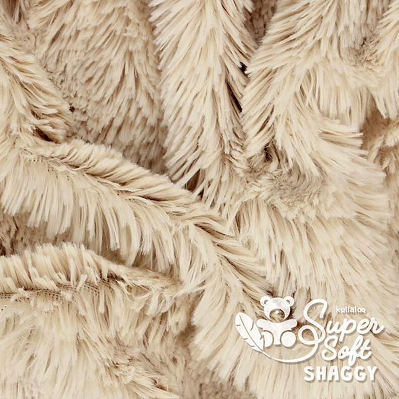 Peluche à poils longs SHAGGY [1 M X 0,75 M | Flor: 20 MM] - beige clair  | Kullaloo,  image number 4