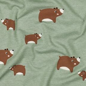 Jersey coton Ours | Poppy Fabrics – roseau/brun-marron, 