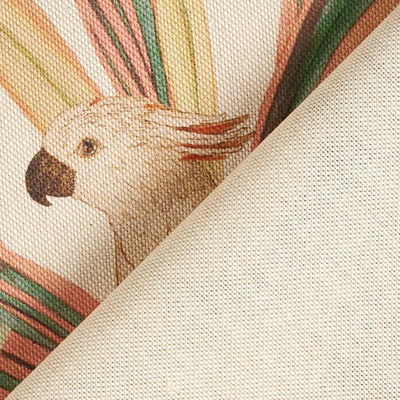Tissu de décoration Semi-panama perroquet de la jungle – nature/vert,  image number 4